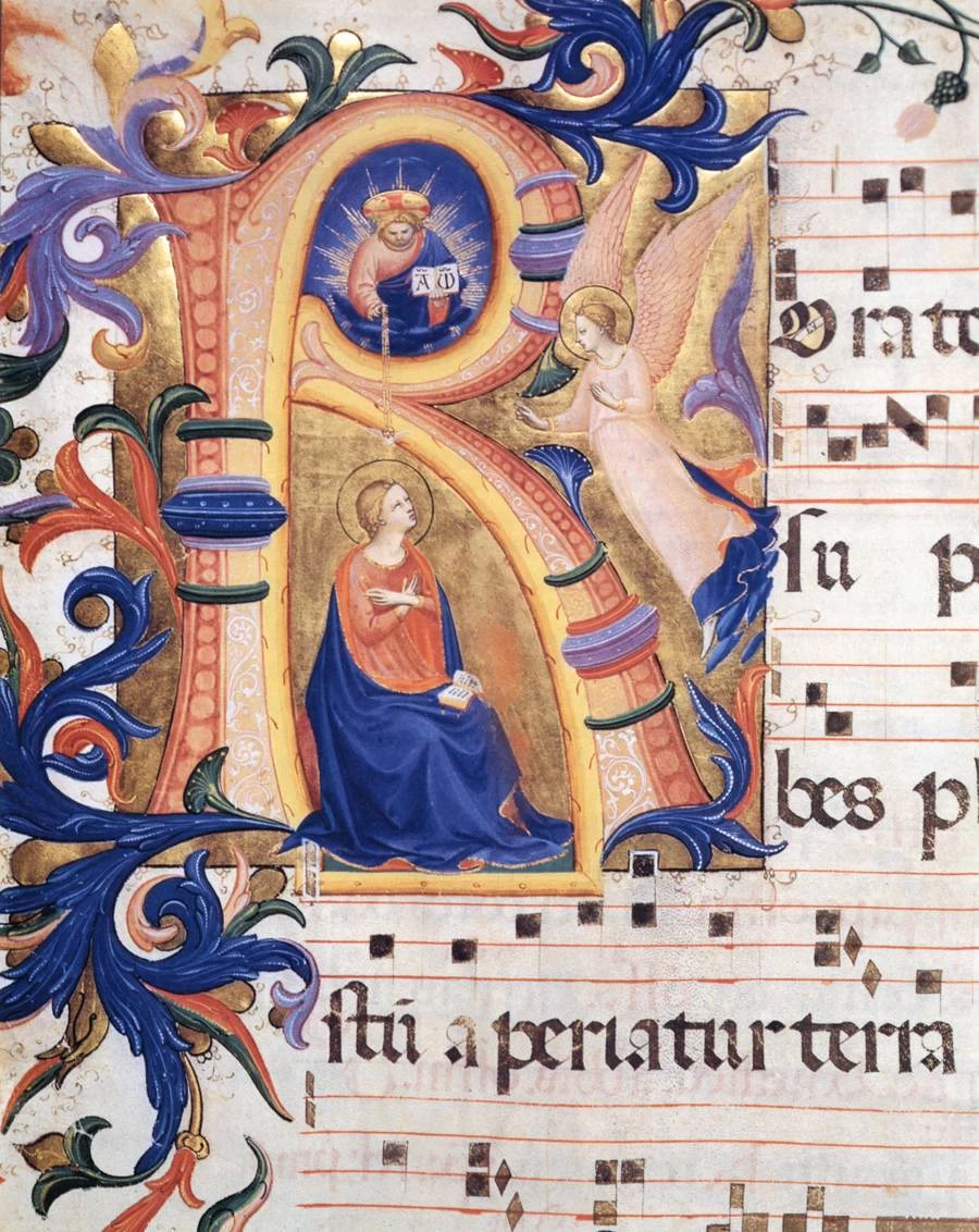 L'annunciazione nell'iniziale R - Convento di San Marco, Florence